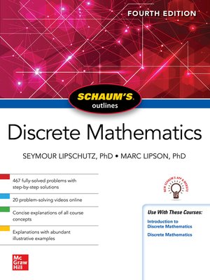 cover image of Schaum's Outline of Discrete Mathematics